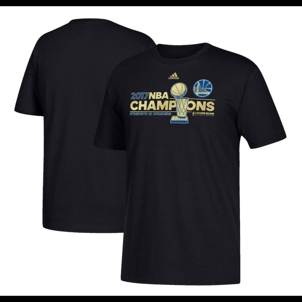 Golden State Warriors Adidas  NBA Champions Locker Room T-Shirt - Black